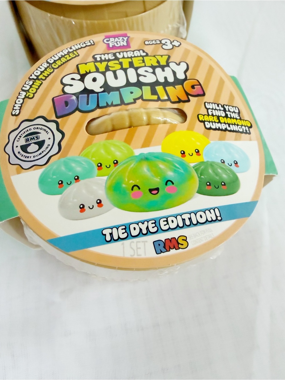 RARE RMS Tie Dye Mystery Squishy Dumpling | Viral Collectible Sensory Toy SEALED - Picture 3 of 4